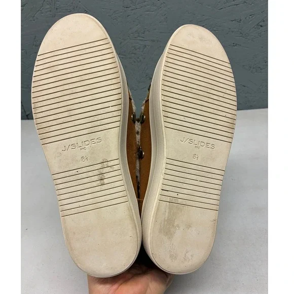 JSLIDES Winter Boots Women's Brown Suede Shearling Lined Lace Up Casual 8.5 - Picture 14 of 16